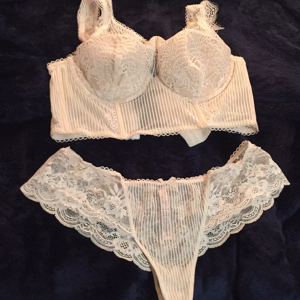 White Victoria's Secret lingerie